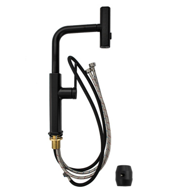 Смеситель для кухни MAGNUS 8262 Черный, вытяжной излив