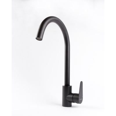 Смеситель для кухни OLIVE'S Olisan ST1007B STEEL черный из нержавеющей стали