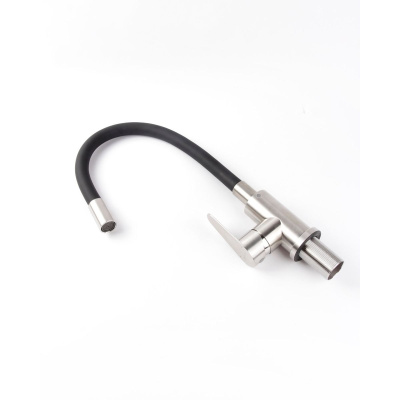 Смеситель для кухни OLIVE'S Olisan ST1010 STEEL с гибким изливом черный