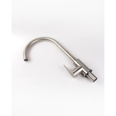 Смеситель для кухни OLIVE'S Olisan ST1007 STEEL из нержавеющей стали