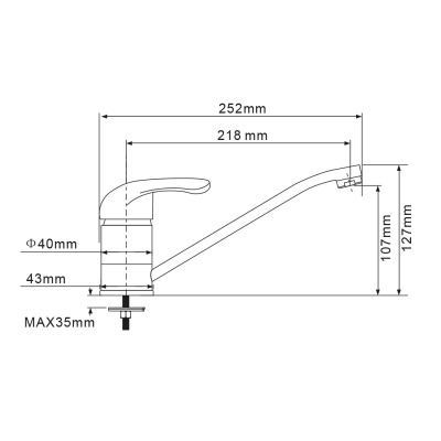 Смеситель для кухни OLIVE'S Olisan PF1506 PROFI