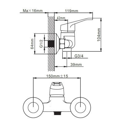 Смеситель для душа Эверест B20-028