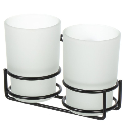 Стакан двойной настенный Potato P29-6 черный