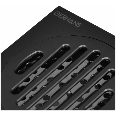 Трап для душа GERHANS K80510U-10 графит c горизонтальным выходом сухой затвор 100х100 мм
