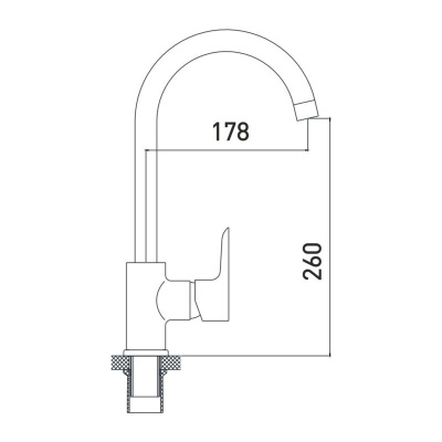 Смеситель GROSS AQUA Space для кухни 3118288C-B02