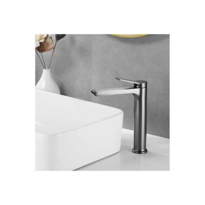 Смеситель для раковины Shevanik S8311T оружейная сталь