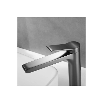 Смеситель для раковины Shevanik S8311T оружейная сталь