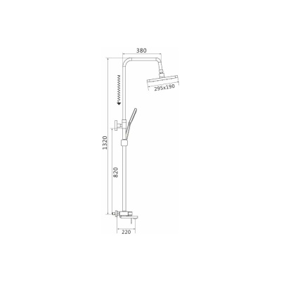 Душевая система Shevanik S8236H черный