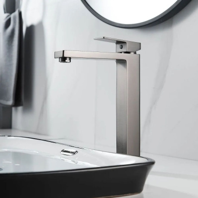 Смеситель для раковины Shevanik S9611T оружейная сталь