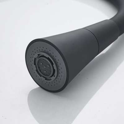 Смеситель для кухни Shevanik S543H-3 гибкий излив, черный