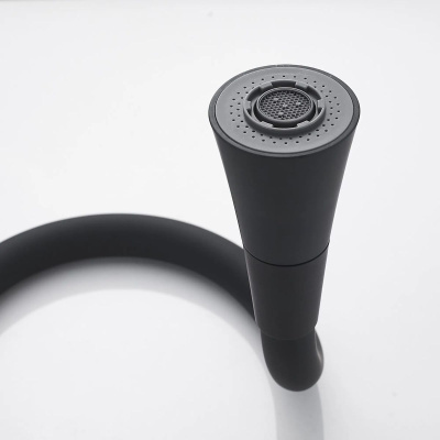 Смеситель для кухни Shevanik S543H-3 гибкий излив, черный