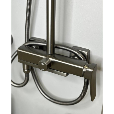 Душевая система Shevanik S9136T оружейная сталь