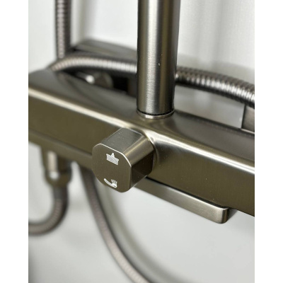 Душевая система Shevanik S9136T оружейная сталь