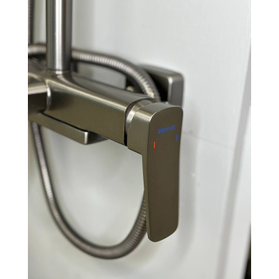 Душевая система Shevanik S9136T оружейная сталь