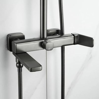 Душевая система Shevanik S9936T оружейная сталь