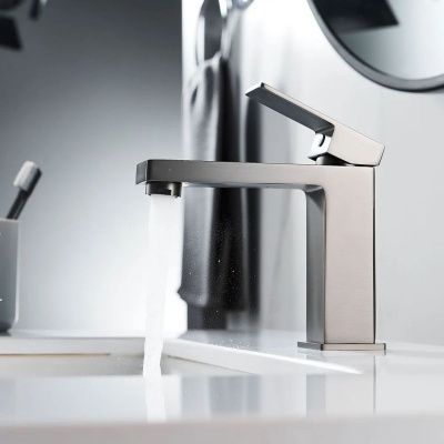 Смеситель для раковины Shevanik S9601T оружейная сталь