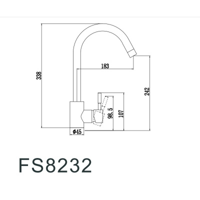 Смеситель для умывальника Fmark FS8232Q графит