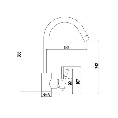 Смеситель для мойки Fmark FS8232W белый