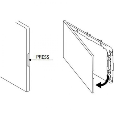 Кнопка механическая OLI двойная Narrow OLIpure пластик, белый 148300/192900 (120PLUS/74/EXPERT/QUADRO)