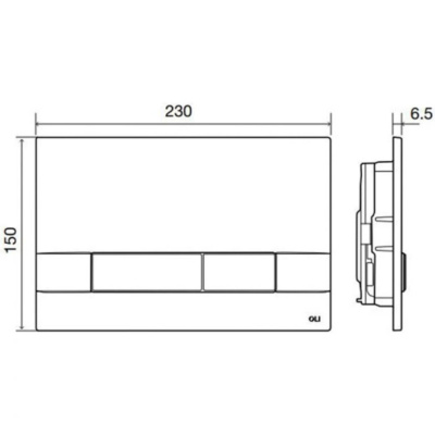 Кнопка механическая OLI двойная Narrow OLIpure пластик, белый 148300/192900 (120PLUS/74/EXPERT/QUADRO)