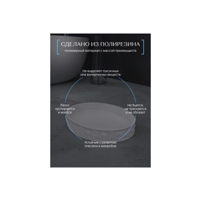 Мыльница настольная BRILLIANT FOR-BRL036 полирезин