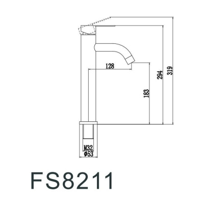 Смеситель Fmark для умывальника FS8211Q графит
