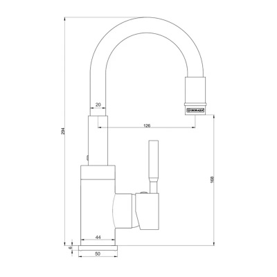 Смеситель для кухни GROSS AQUA ColorFlex Matt White 3241508MW с гибким изливом белый
