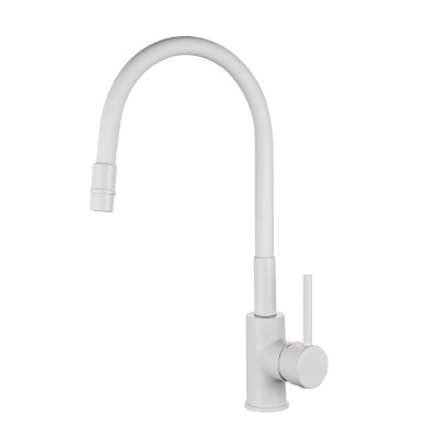 Смеситель для кухни GROSS AQUA ColorFlex Matt White 3241508MW с гибким изливом белый
