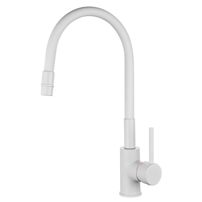 Смеситель для кухни GROSS AQUA ColorFlex Matt White 3241508MW с гибким изливом белый