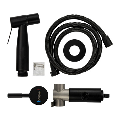 Смеситель для бидe MAGNUS 2076 Черный гигиенический встраиваемый