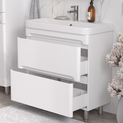 Тумба напольная EQUIL Nice 80.2Y tnNICE80.2Y-05 Краска 2 ящика с раковиной Nice 9595-80
