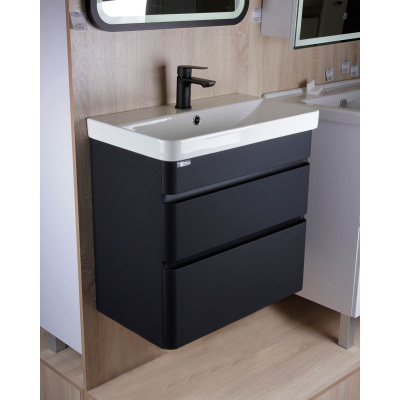 Тумба подвесная Eltoro 60.2Y tpELTR60.2Y-03 Пленка Soft touch 2 ящика с раковиной Nice 9595(60)