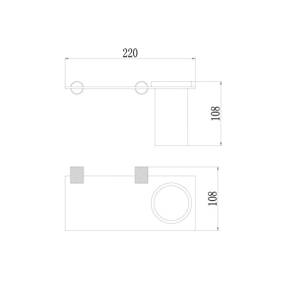 Стакан стеклянный S-002158C с настенным держателем, матовое золото