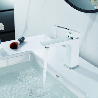 Смеситель для раковины Shevanik S9001F белый/хром