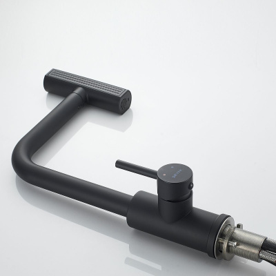 Смеситель для кухни Shevanik S263H вытяжной  излив