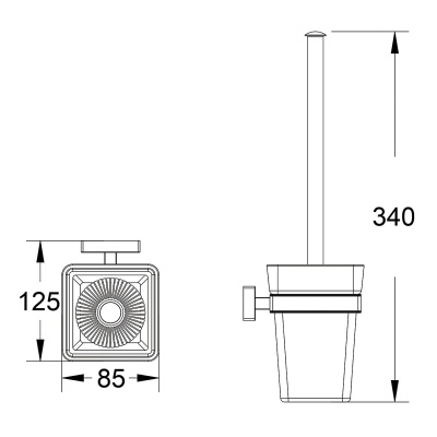 Настенный туалетный ёрш Shevanik SG5600C белый