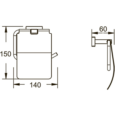 Бумагодержатель Shevanik SG5605T оружейная сталь