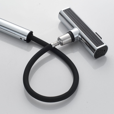 Смеситель для кухни Shevanik S263 вытяжной излив, хром