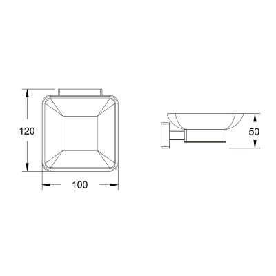 Мыльница стеклянная Shevanik SG5603G золото матовое