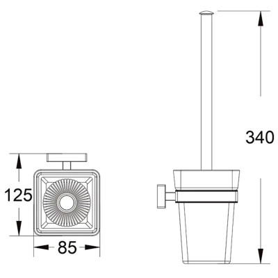 Настенный туалетный ёрш Shevanik SG5600H черный