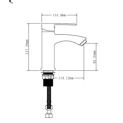 Смеситель для раковины Ammore A1009-C белый