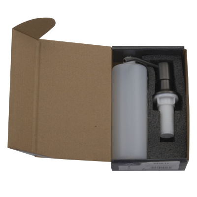 Дозатор для кухонной мойки врезной FASHUN A403-17 графит из нержавеющей стали, 300 мл механический