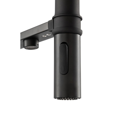 Смеситель для кухни GROSS AQUA 3188611SSMBB Neosteel черный, с подключением к фильтру питьевой воды