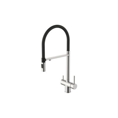 Смеситель для кухни GROSS AQUA 3188611SSB Neosteel нержавеющая сталь, с подключением к фильтру питьевой воды