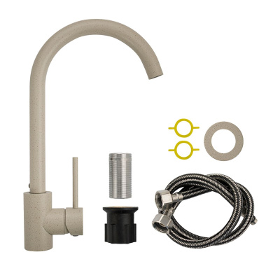 Смеситель для кухни BRIMIX 9306 светло-бежевый камень из нержавеющей стали