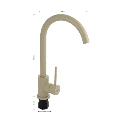 Смеситель для кухни BRIMIX 9306 светло-бежевый камень из нержавеющей стали