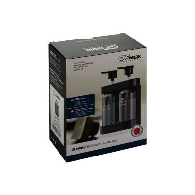 Дозатор для жидкого мыла GFmark 6231 на 2х380 мл, антивандальный из высокопрочного АБС пластика, цвет корпуса серебро
