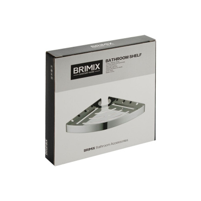 Полка угловая BRIMIX 5686  литая из нержавеющей стали, хром