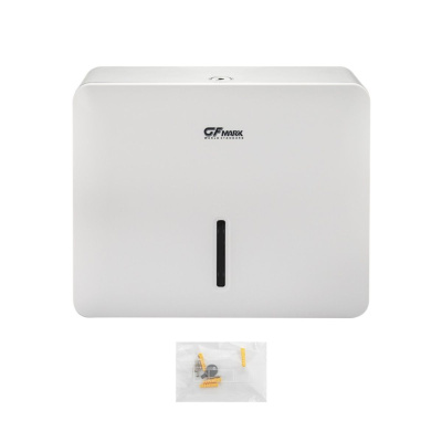 Диспенсер для бумажного полотенца GFmark 9161, пластиковый, белый, для салфеток Z сложения