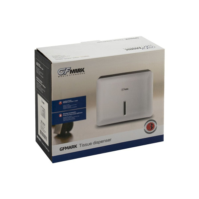 Диспенсер для бумажного полотенца GFmark 9161, пластиковый, белый, для салфеток Z сложения